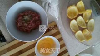 橙皮蒸肉丸子的做法步骤：1