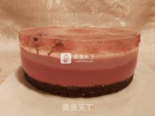 浪漫樱花芝士慕斯的做法步骤：24