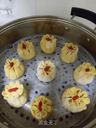 花式豆沙包的做法步骤：10