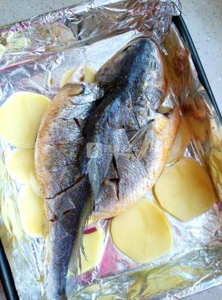香辣豆豉烤全鱼的做法步骤：5