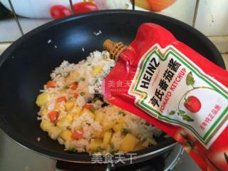 凤梨虾仁焗饭的做法步骤：7