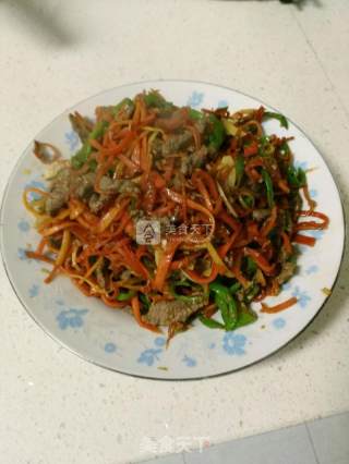 牛肉炒三丝的做法步骤：3