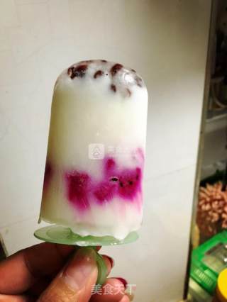 火龙果蜜豆酸奶冰棒的做法步骤：6
