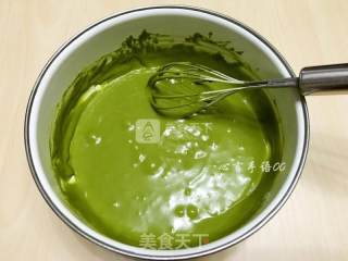 花朵抹茶蛋糕的做法步骤：4