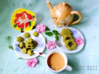 花朵抹茶蛋糕的做法步骤：10