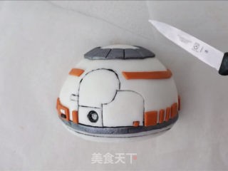 星球大战BB8蛋糕的做法步骤：18