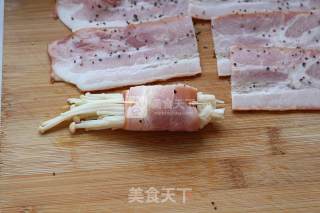 ——培根金针菇卷的做法步骤：5