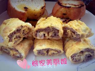 馅卷，也可称蛋卷的做法步骤：1
