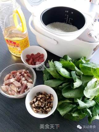 灵动美食/一道属于懒人的咸肉菜饭的做法步骤：1