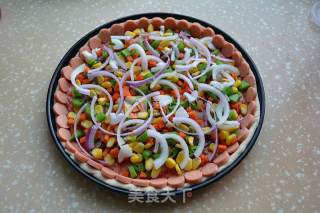 鲜虾什锦披萨的做法步骤：9