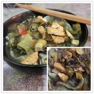 暖心白蒿酸菜面的做法步骤：7