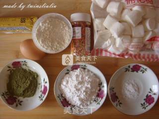 抹茶花朵饼干的做法步骤：1