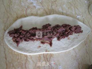 红豆花式面包的做法步骤：8