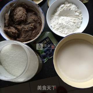 双色开花酥的做法步骤：1