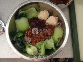 蔬菜什锦面+葱花酱的做法步骤：7