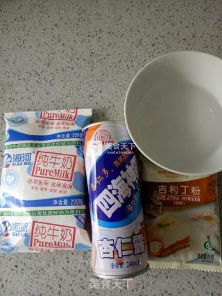 杏仁豆腐的做法步骤：1