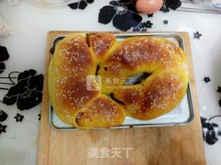 汤种南瓜豆沙面包的做法步骤：15