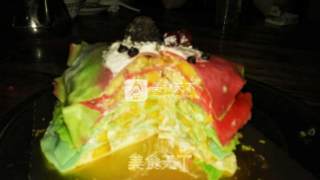 彩虹千层蛋糕（还你一个少女心）的做法步骤：9