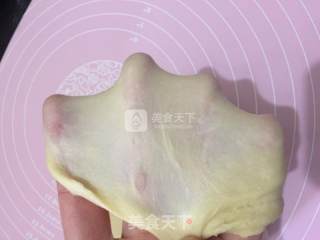 蔓越莓鲜奶吐司~面包机＋烤箱简单综合法的做法步骤：4