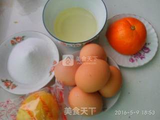 香橙蛋糕卷的做法步骤：1