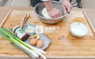 香菇酱荠菜饺子的做法步骤：2