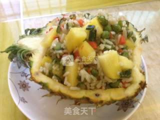 菠萝炒饭的做法步骤：7