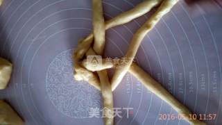 免揉编花面包的做法步骤：14