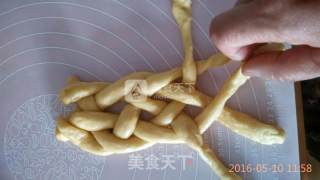 免揉编花面包的做法步骤：15