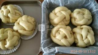 免揉编花面包的做法步骤：17
