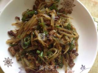 孜然肉沫土豆丝的做法步骤：6