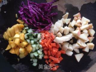 彩虹沙拉的做法步骤：1