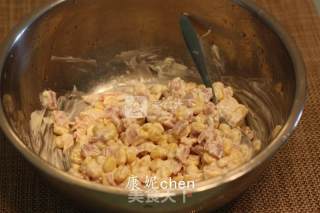 玉米培根芝士面包的做法步骤：1