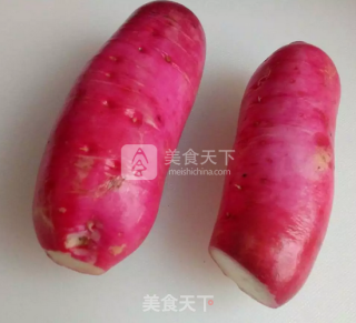 凉拌红皮萝卜的做法步骤：1