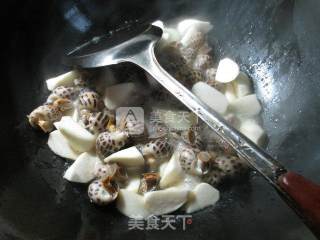 茭白炒花螺的做法步骤：6
