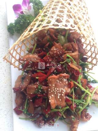 香辣五花肉的做法步骤：8