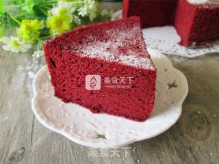 红丝绒戚风蛋糕的做法步骤：10