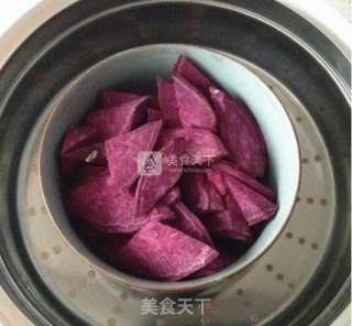 养生紫薯山药糕的做法步骤：1