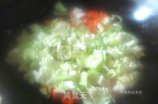 包菜炒饭的做法步骤：7