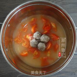 番茄牛丸汤的做法步骤：4