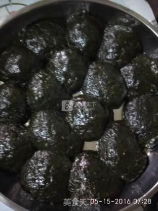 糯米艾糍粑的做法步骤：7