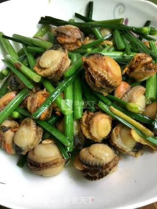 扇贝肉炒韭菜花的做法步骤：6