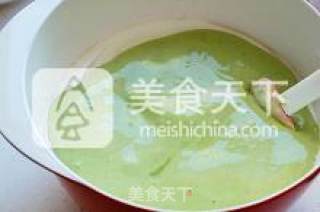 菠菜奶酪戚风蛋糕的做法步骤：9