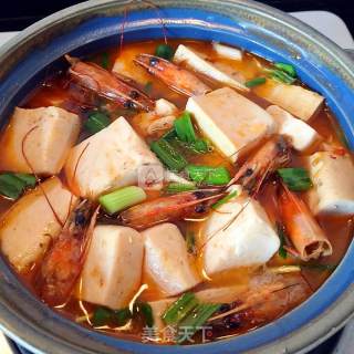 虾头豆腐煲的做法步骤：7