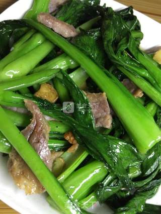 腊肉炒菜心的做法步骤：5
