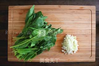 菠菜奶酪烤香菇的做法步骤：2