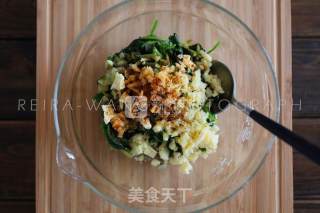 菠菜奶酪烤香菇的做法步骤：4
