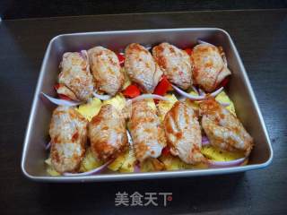 菠萝孜然鸡翅的做法步骤：5