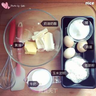 轻乳酪芝士蛋糕（水浴法）的做法步骤：1