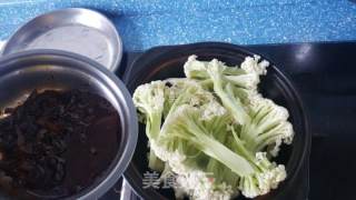 干锅（砂锅）有机花菜的做法步骤：5
