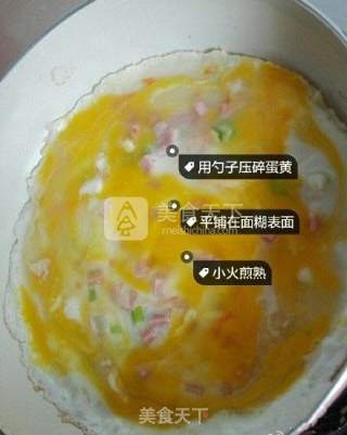 鸡蛋火腿肠饼的做法步骤：7